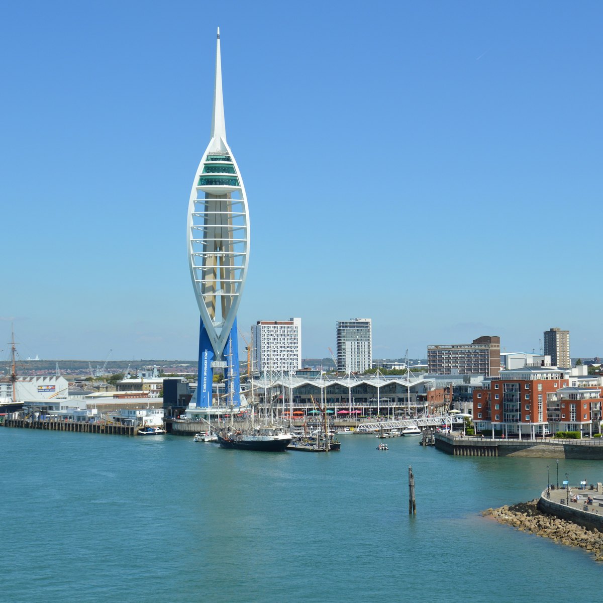 Portsmouth harbour with the Spinnaker Tower, home of the double degree partner university