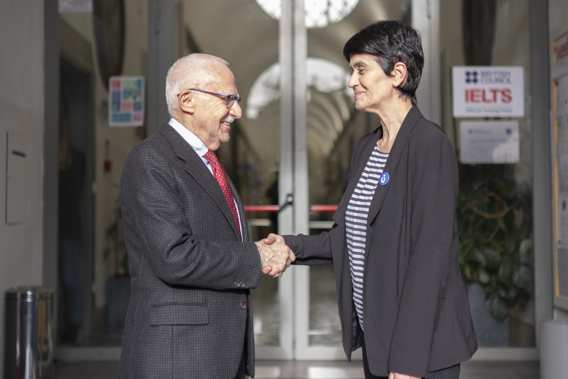 The President of Unicollege with a member of the University's leadership