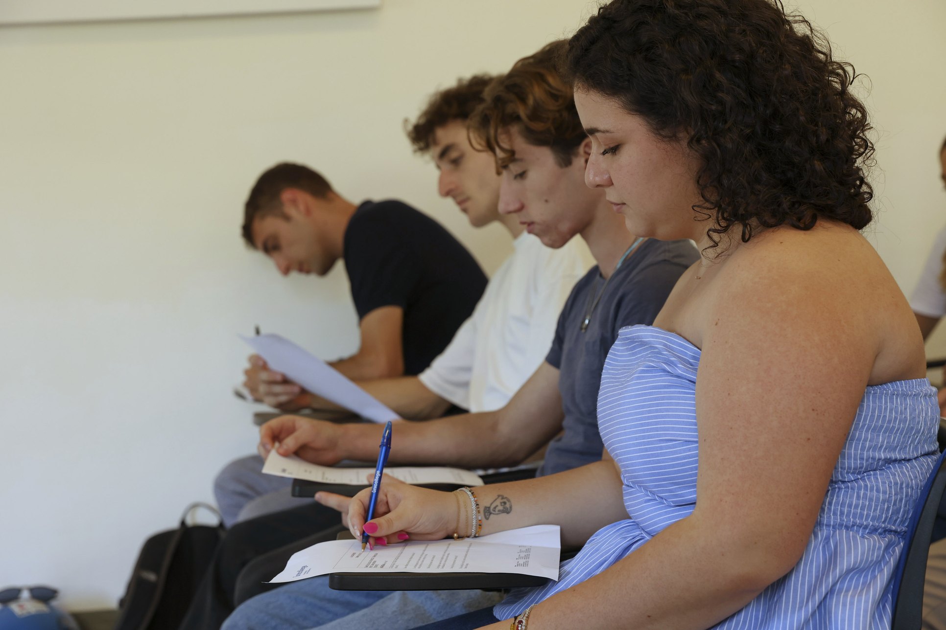 Students at work during a lecture