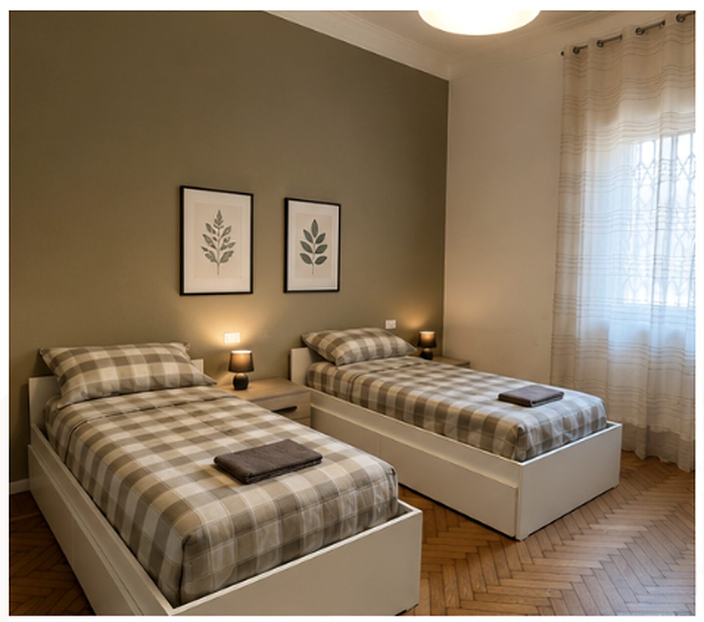 Twin room in the Unicollege Florence university residence